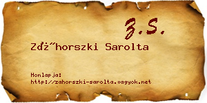 Záhorszki Sarolta névjegykártya